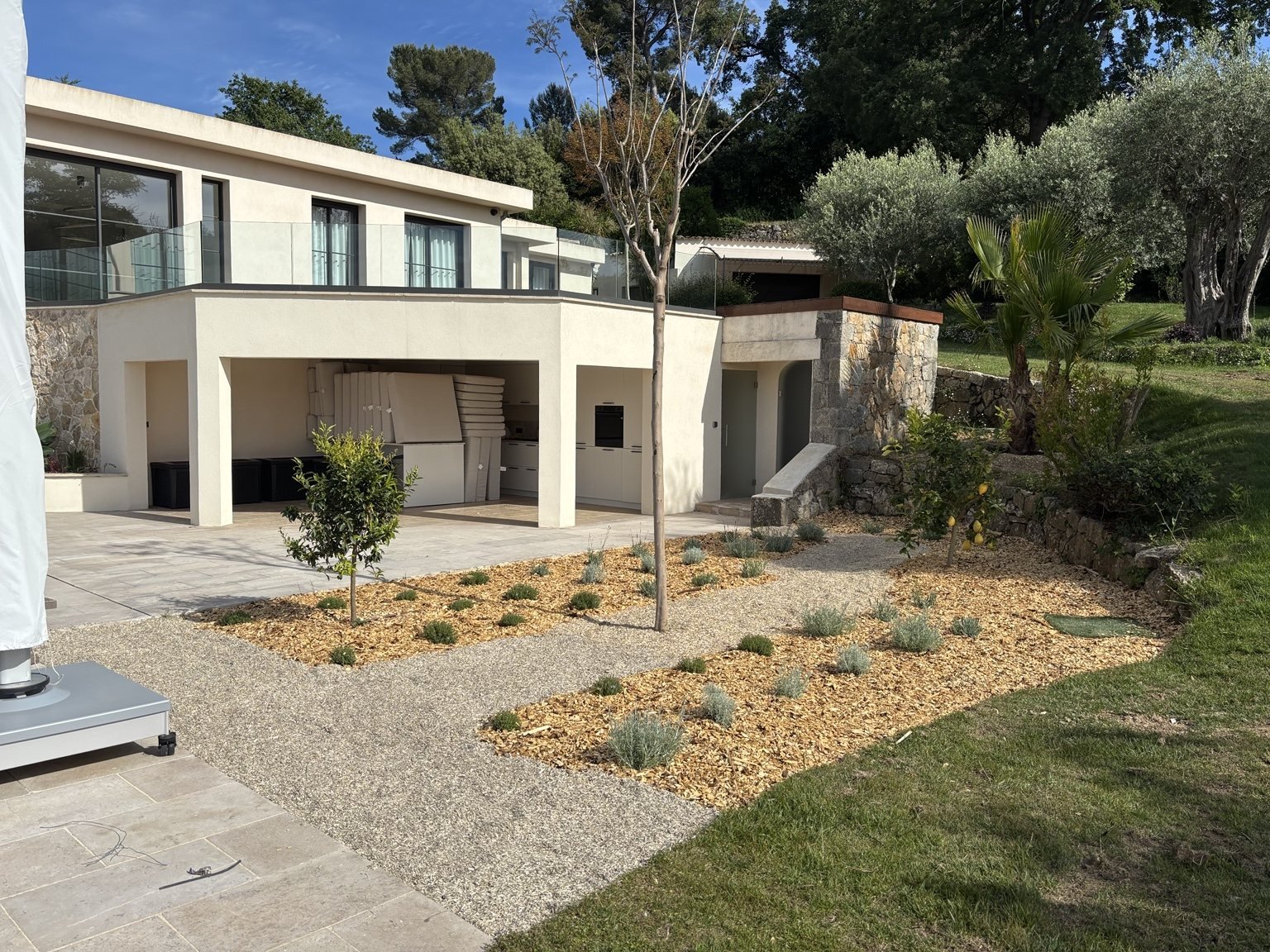 Jardin sec aménagé